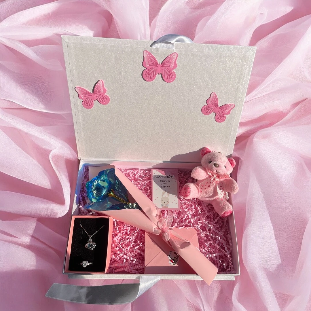 Mavi İstiridye| Mavi Sonsuzluk Gülü Hediye Kutusu