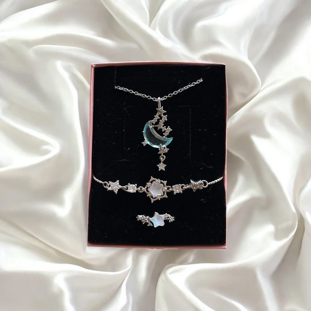 Işıltılı Ay Hediye Takı Seti