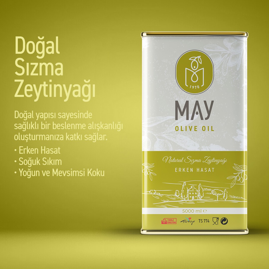 Erken Hasat Doğal Sızma Zeytinyağı 10LT | MAY Olive Oil