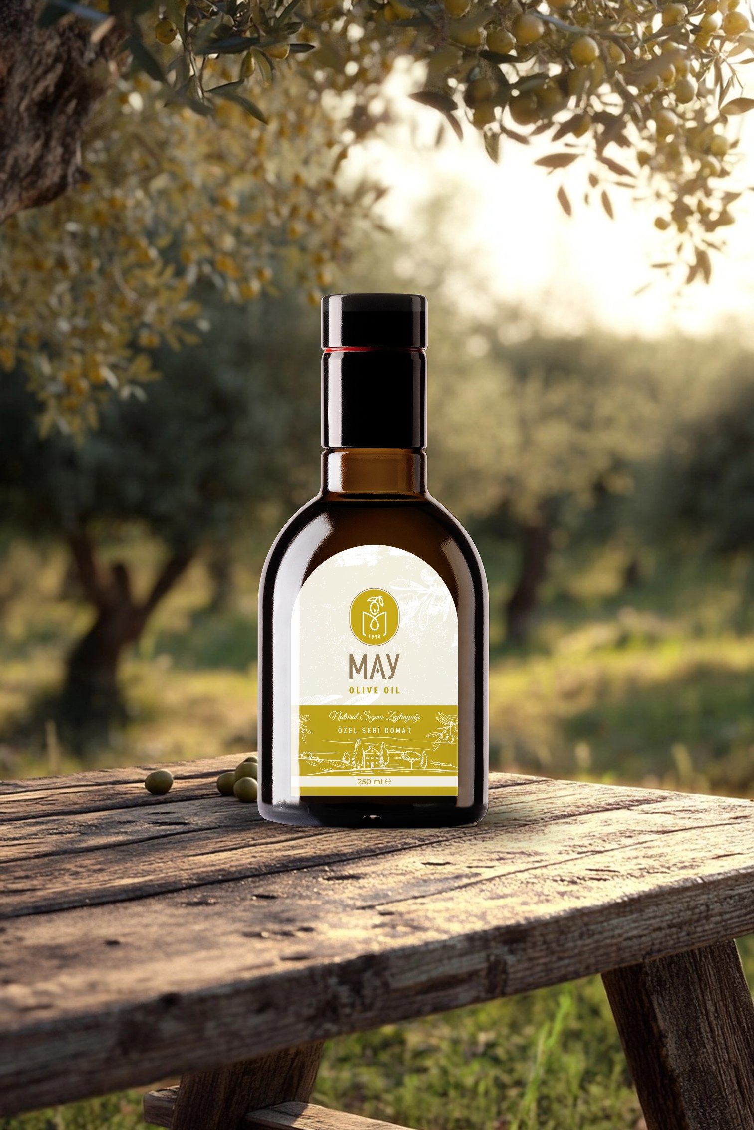 Soğuk Sıkım Erken Hasat Domat Sızma Zeytinyağı - 250 ML | MAY Olive Oil