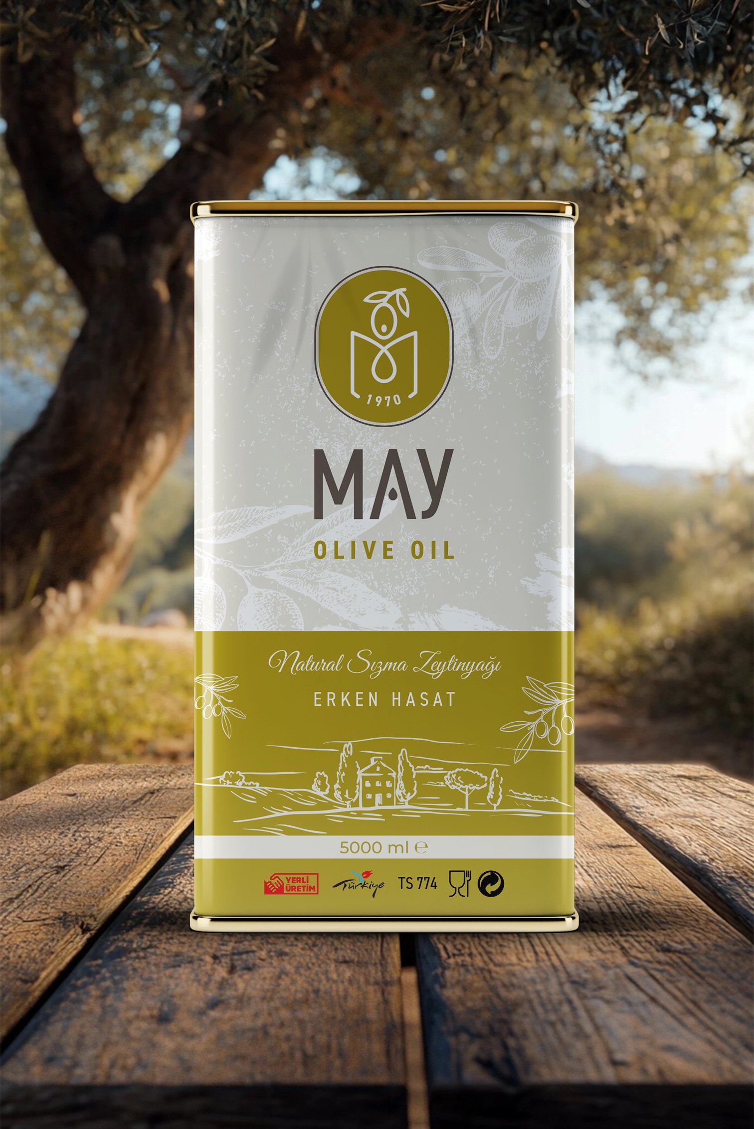 Erken Hasat Doğal Sızma Zeytinyağı 5LT | MAY Olive Oil