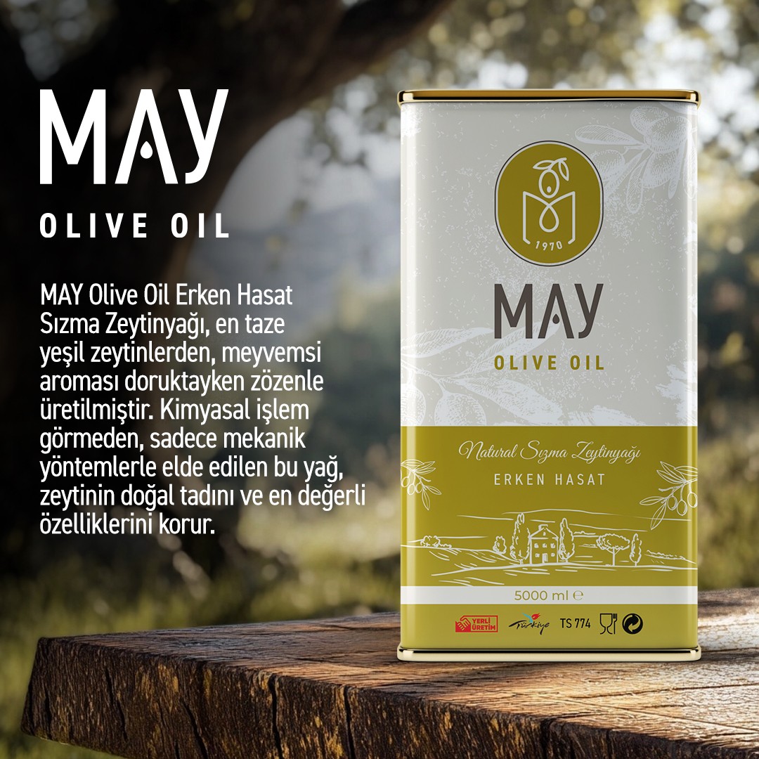 Erken Hasat Doğal Sızma Zeytinyağı 20LT | MAY Olive Oil