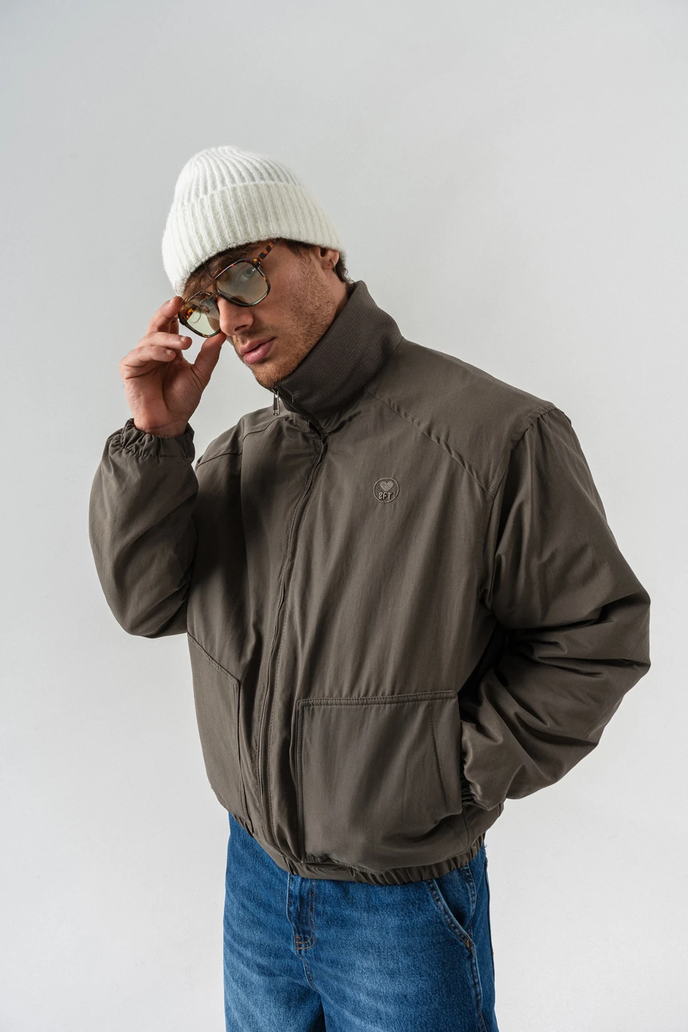 Grungefade Yaka Detaylı Şişme Mont