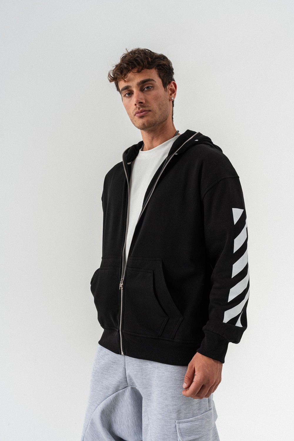 Moonknight Maske Detay Fermuarlı Sweatshirt Hoodie