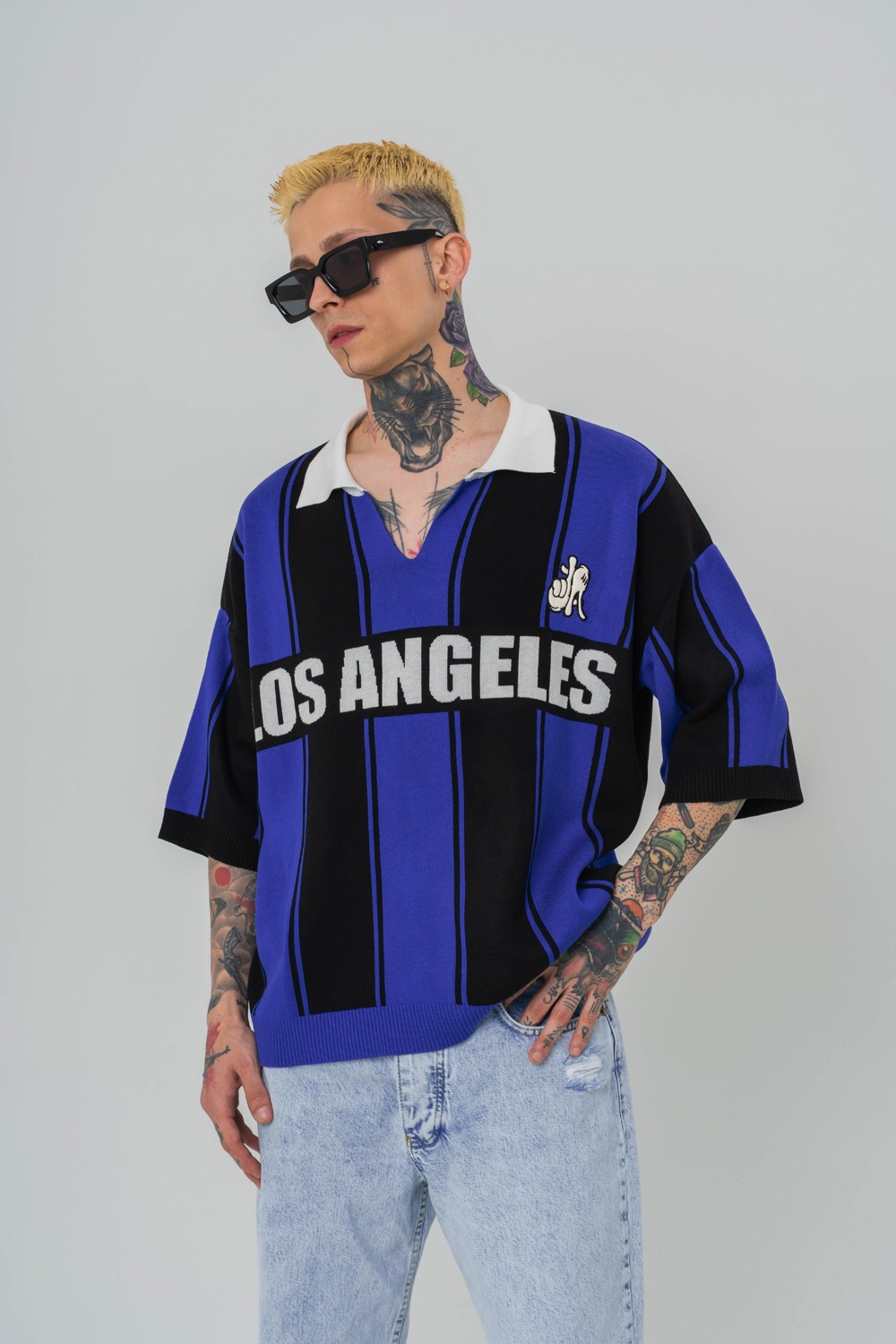 Los Angeles Knit Polo Yaka Triko T-shirt 