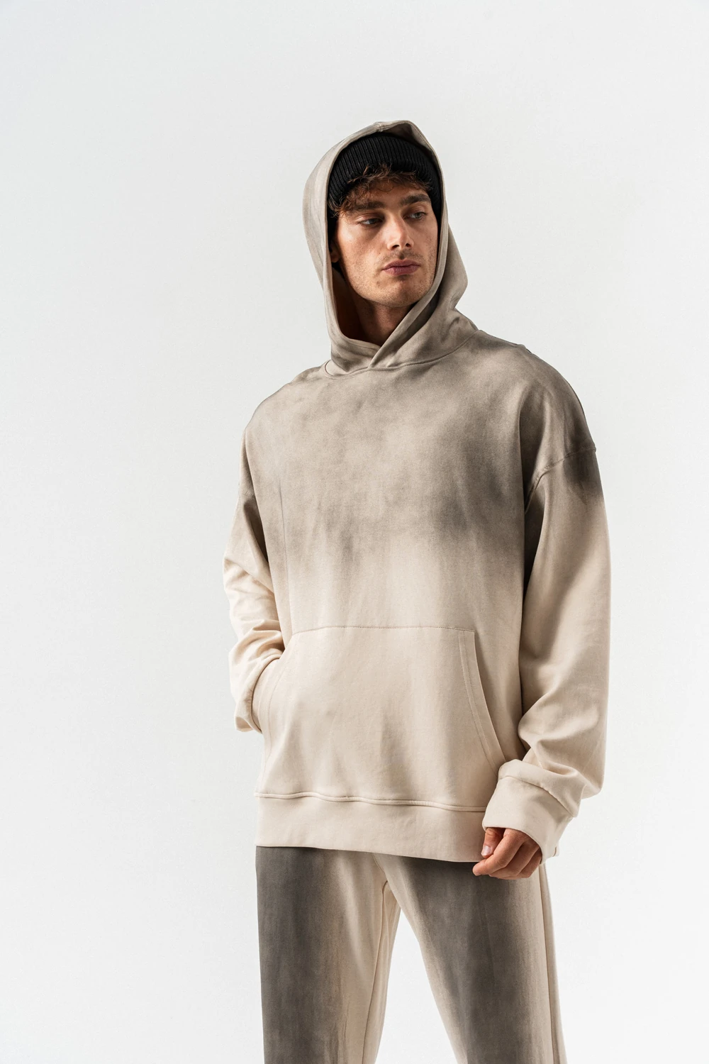 Stonewall Yıkamalı Bel ve Paça Lastikli Eşofman Takımı - Bej