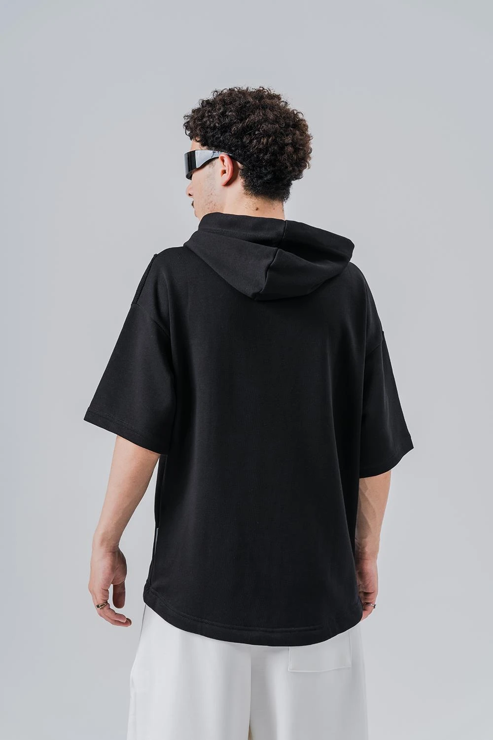 Gym 3 İplik Kanguru Cep Kapüşonlu T-shirt