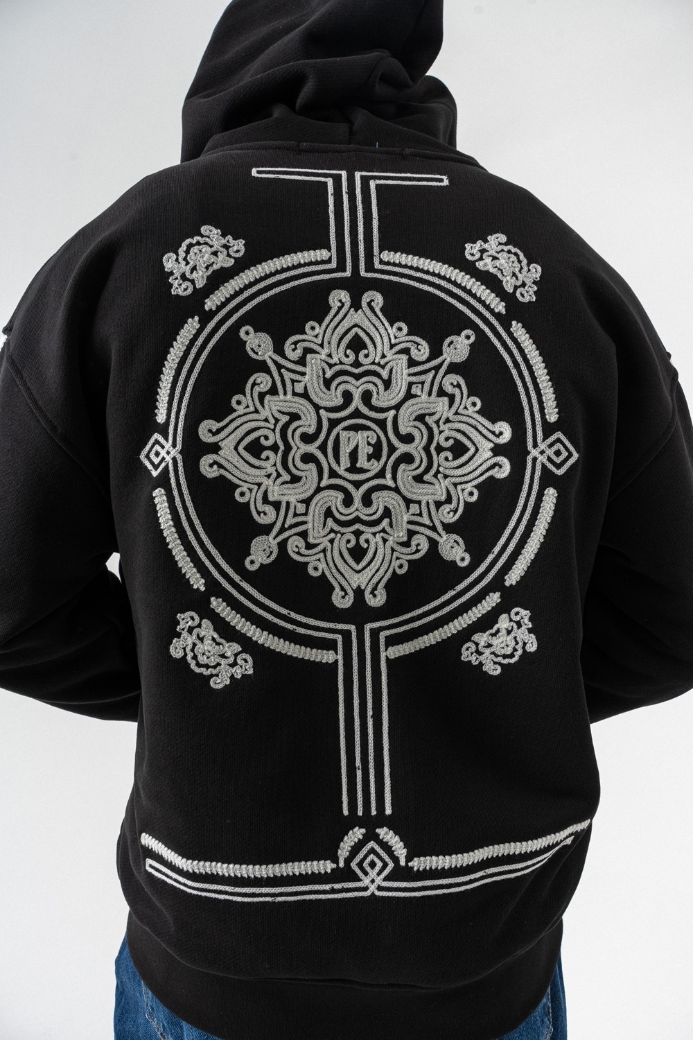 Overtone Nakış Detay Fermuarlı Sweatshirt Hoodie