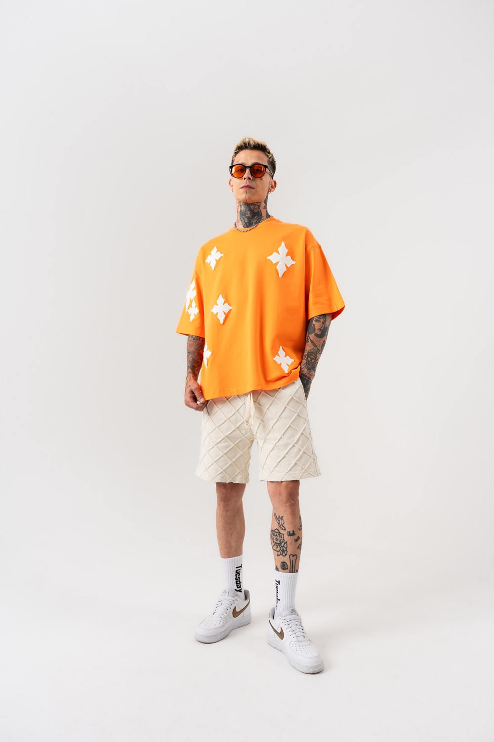 Starpiece Nakış Detaylı Oversize T-shirt - Turuncu