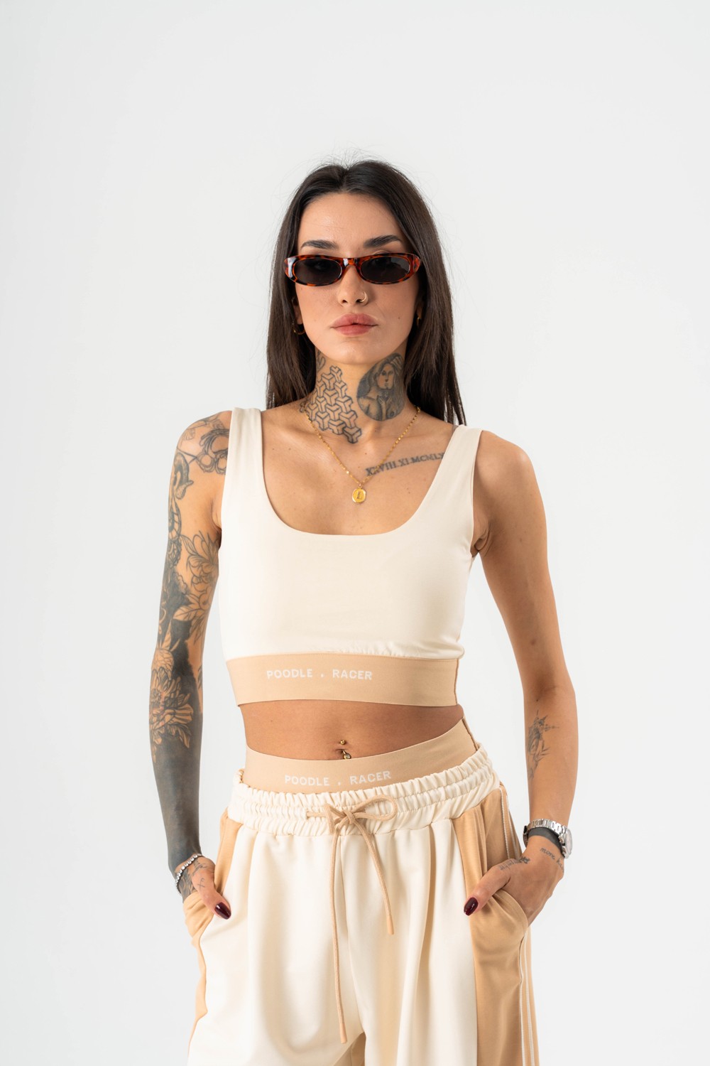 Yard Crop ve Kapüşonlu T-shirt Bir Arada İkili Set
