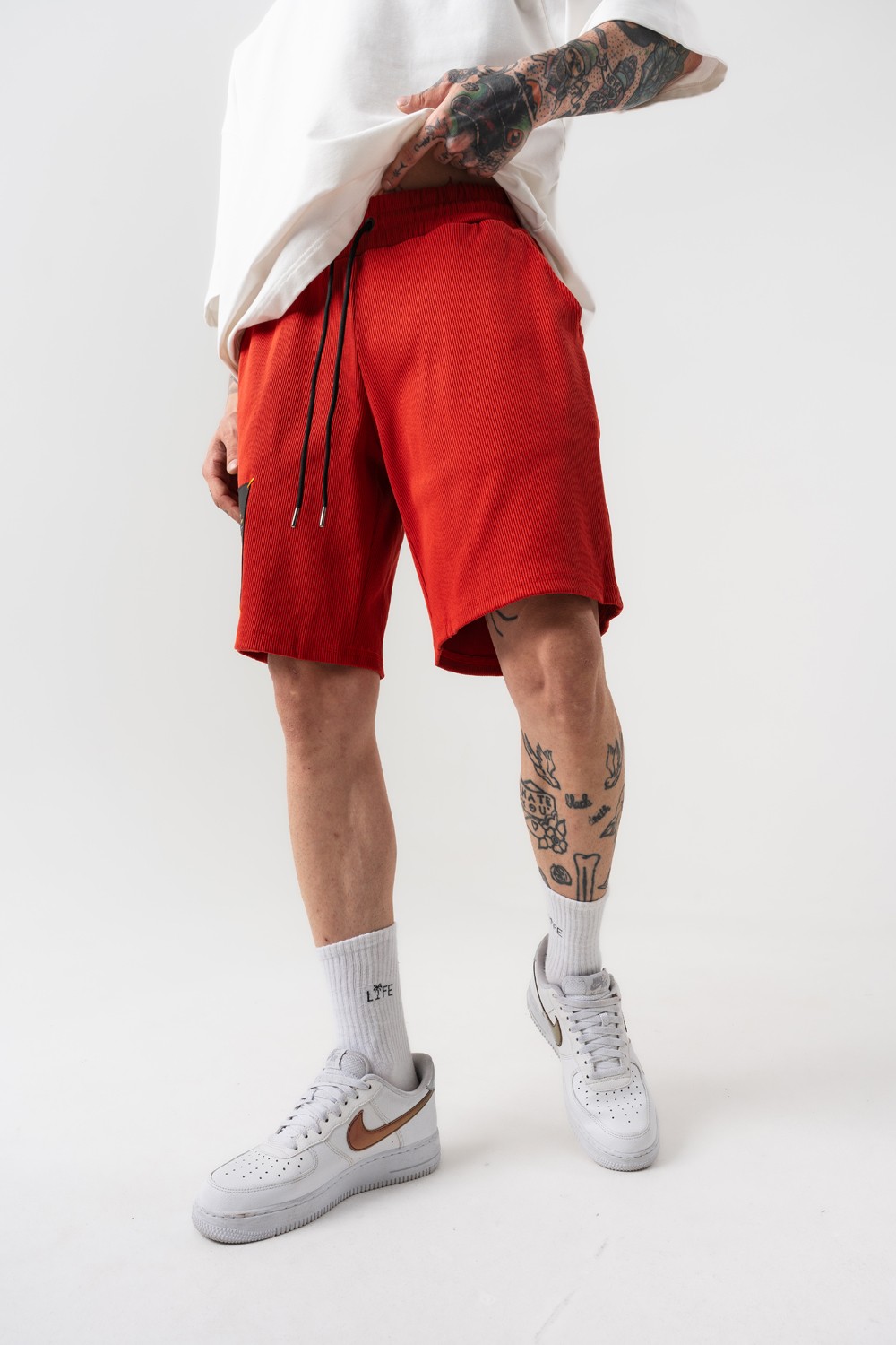 System Patch Nakış Oversize Şort