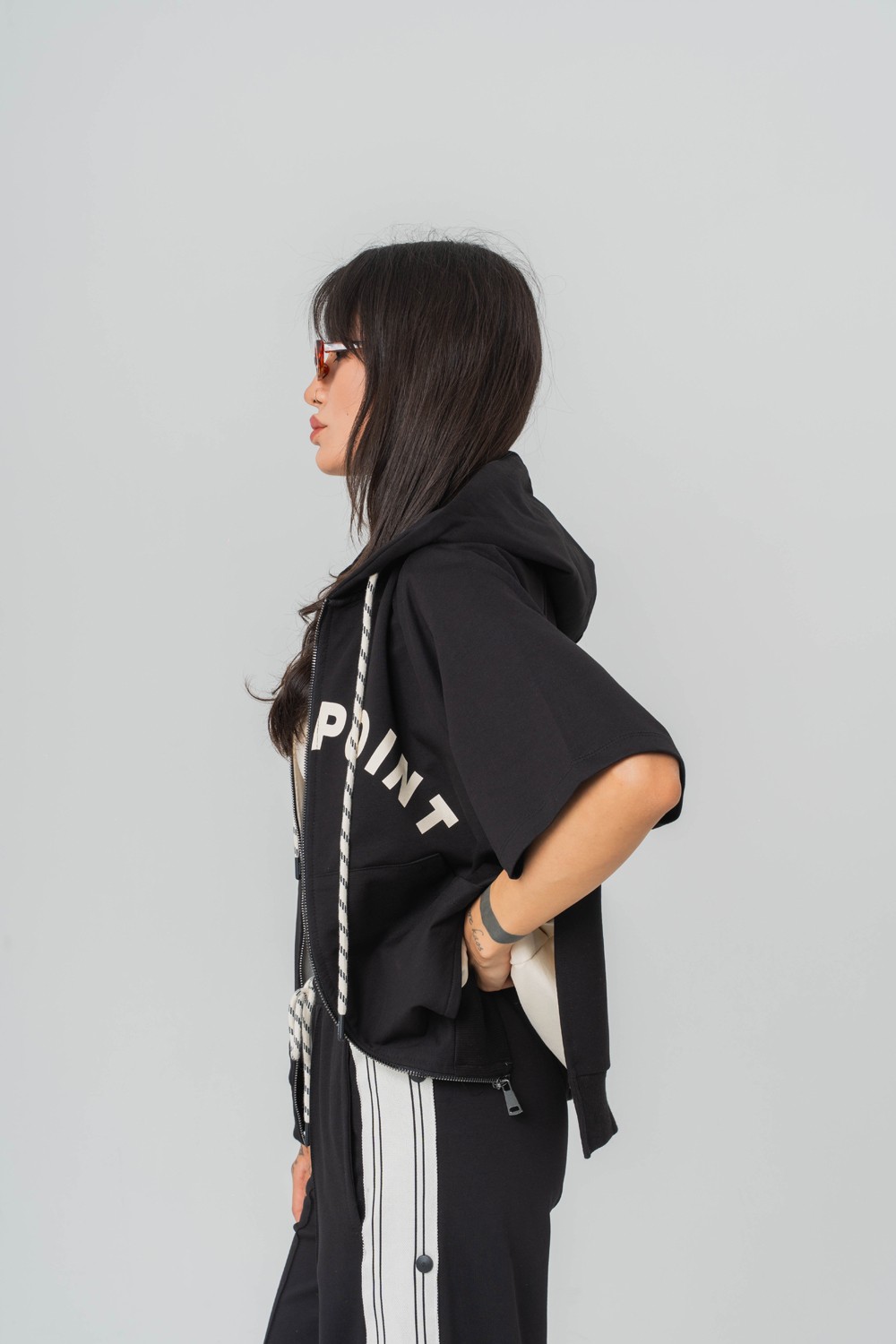 North Point Crop + Kapüşonlu Kadın T-shirt 2' li Set