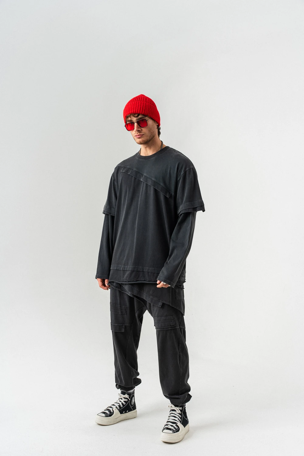 Ashfold Street Parça Detaylı Sweat ve Jogger Takım - Siyah