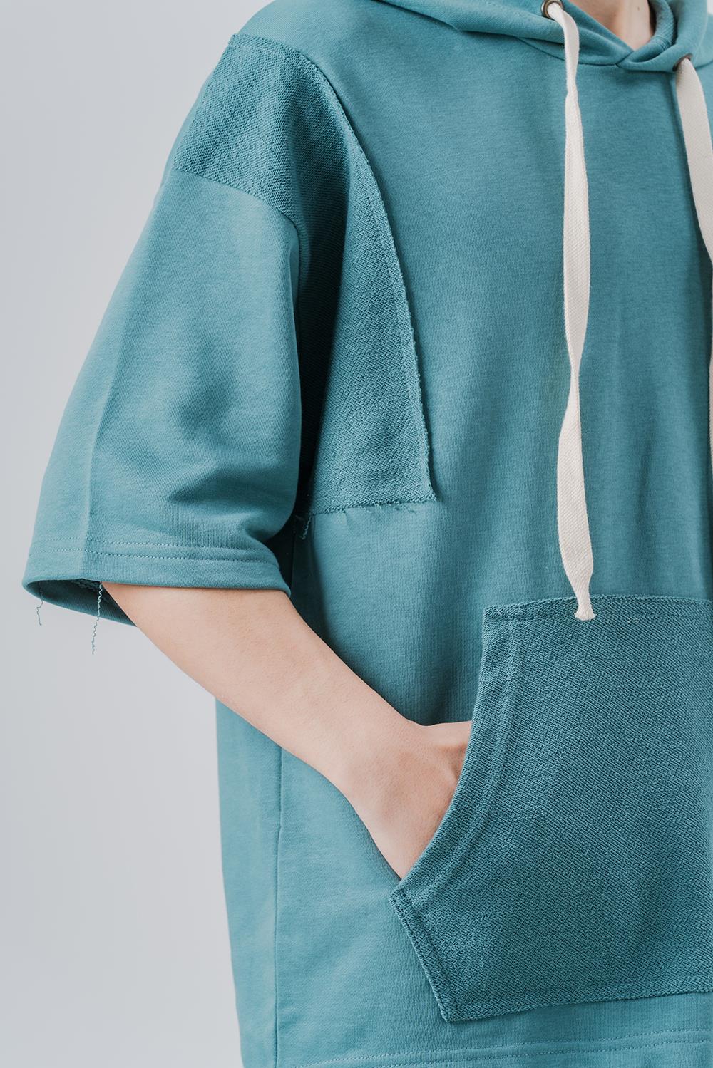 Gym 3 İplik Kanguru Cep Kapüşonlu T-shirt