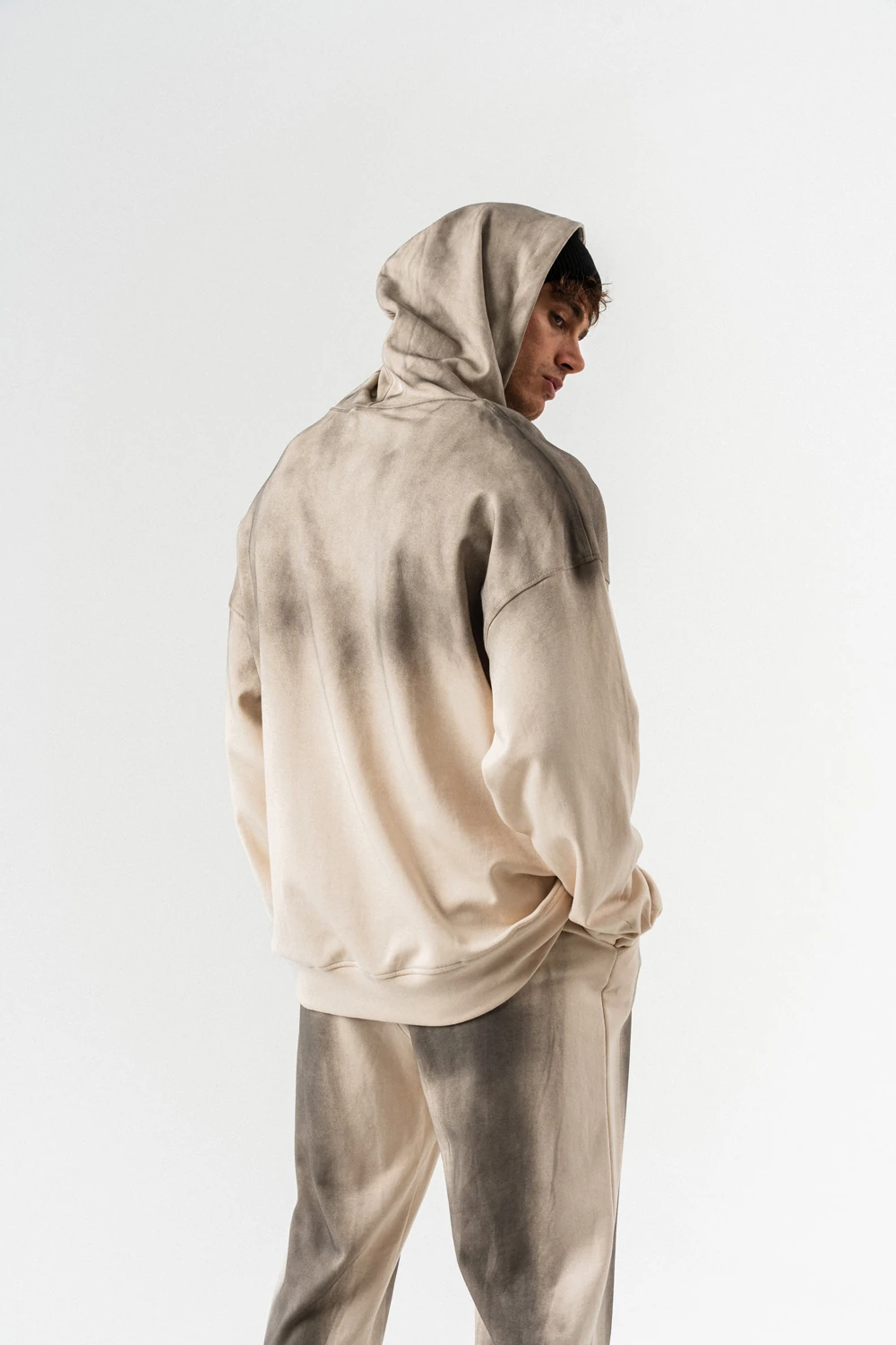 Stonewall Yıkamalı Bel ve Paça Lastikli Eşofman Takımı - Bej