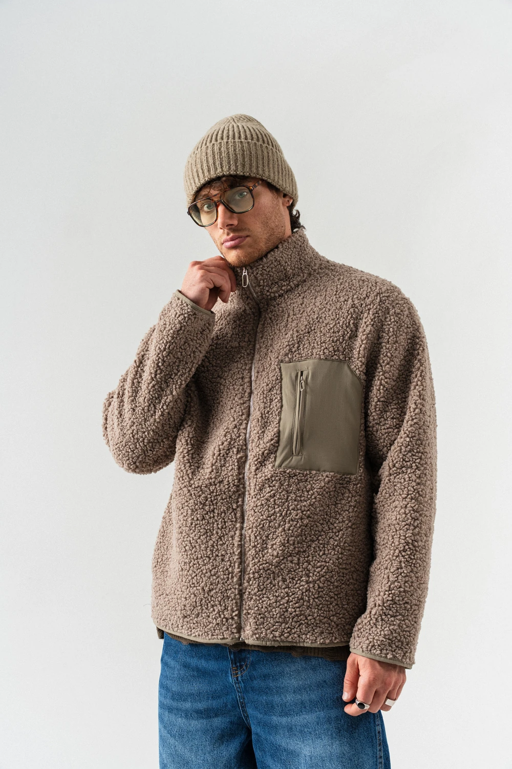 Midvoid Cep Detaylı Peluş Mont