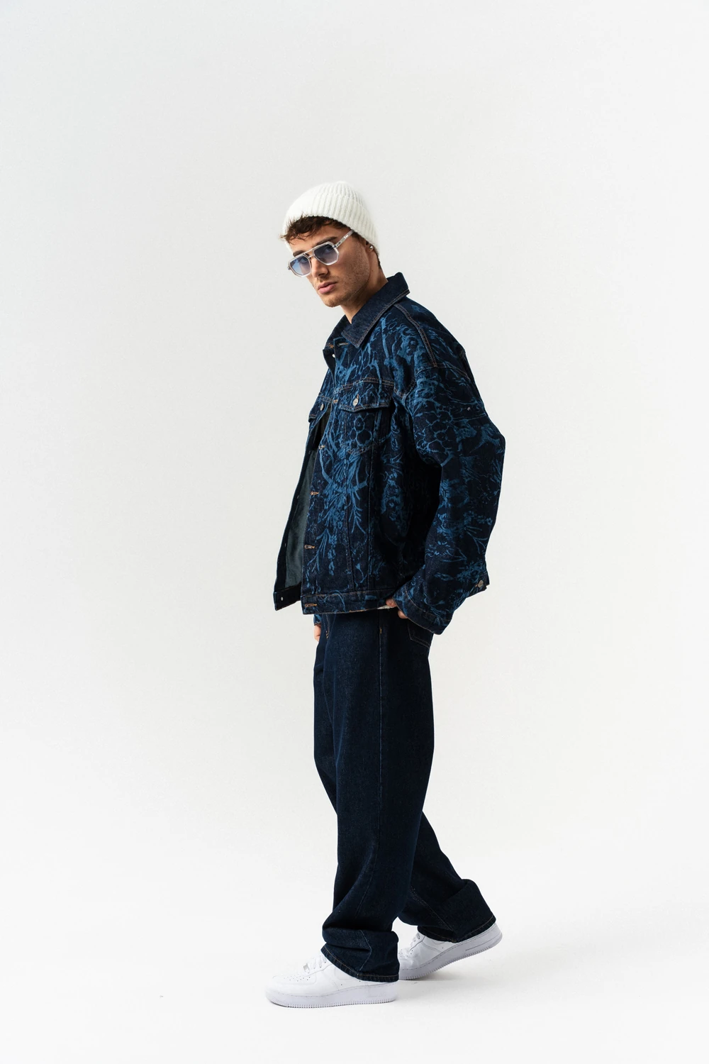 Angel Double Cep Detaylı Jean Ceket