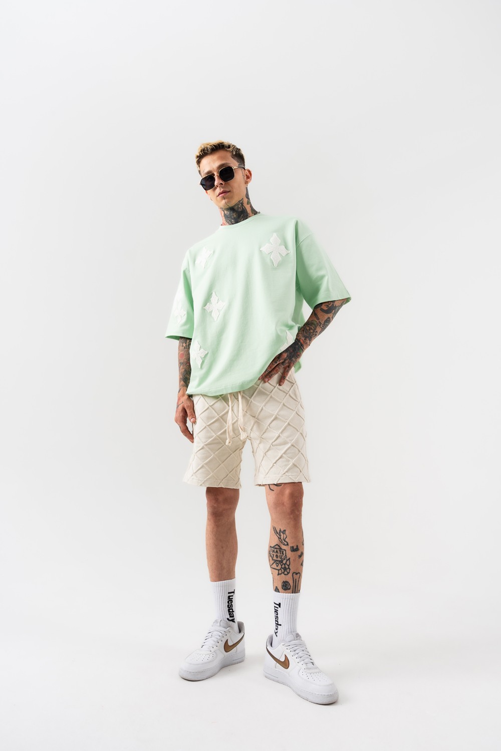 Starpiece Nakış Detaylı Oversize T-shirt - Mint