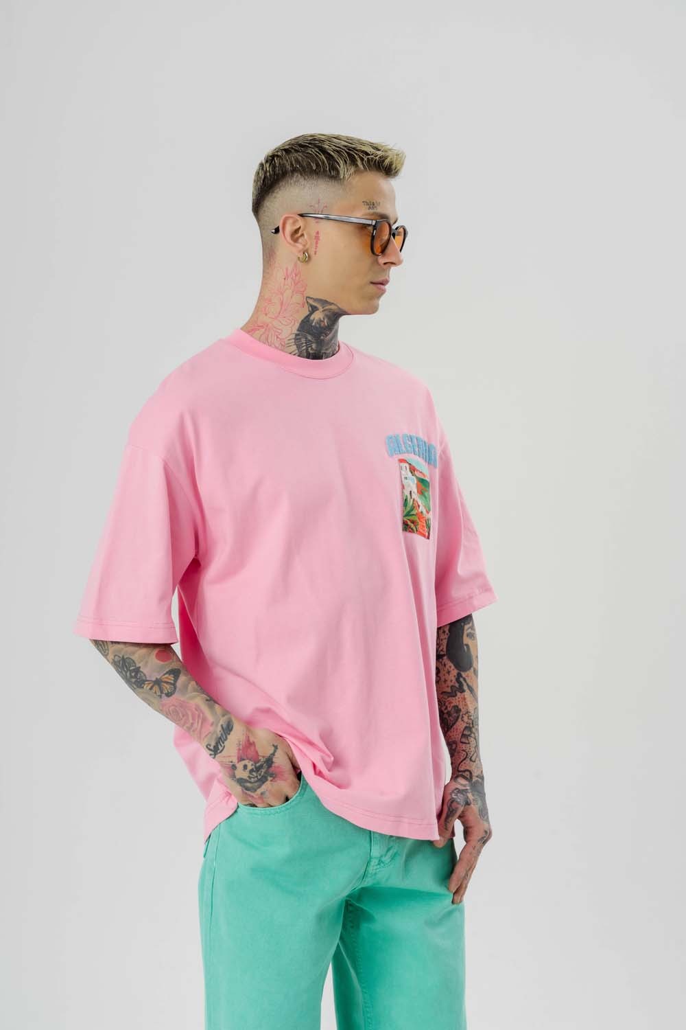 Algeria Kabartma Baskı Oversize T-shirt