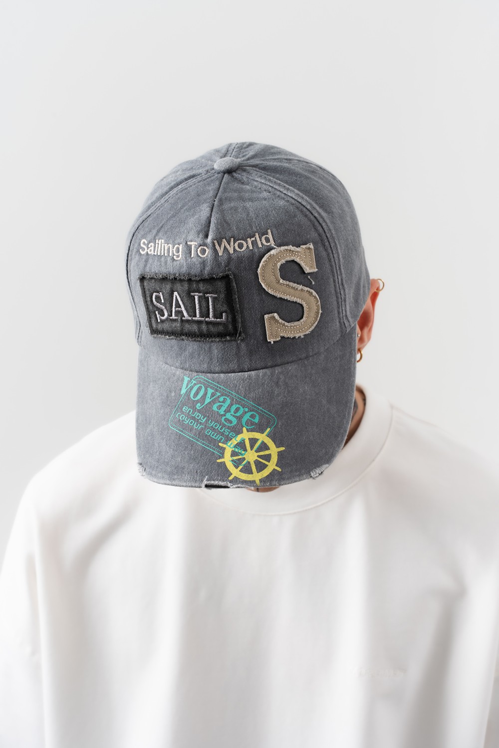 Sail Patch Nakış Vintage Şapka