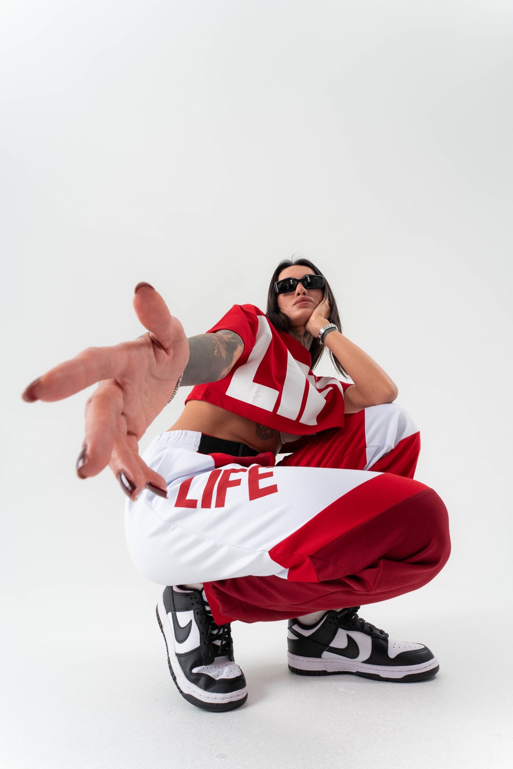 Life Crop T-shirt + Eşofman Alt Takım