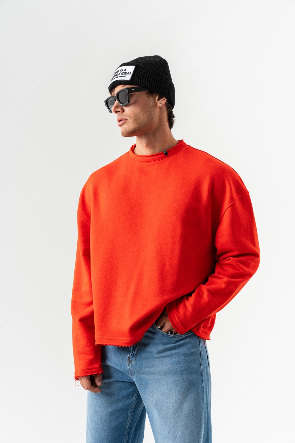 Velor Yaka Detaylı Sweatshirt
