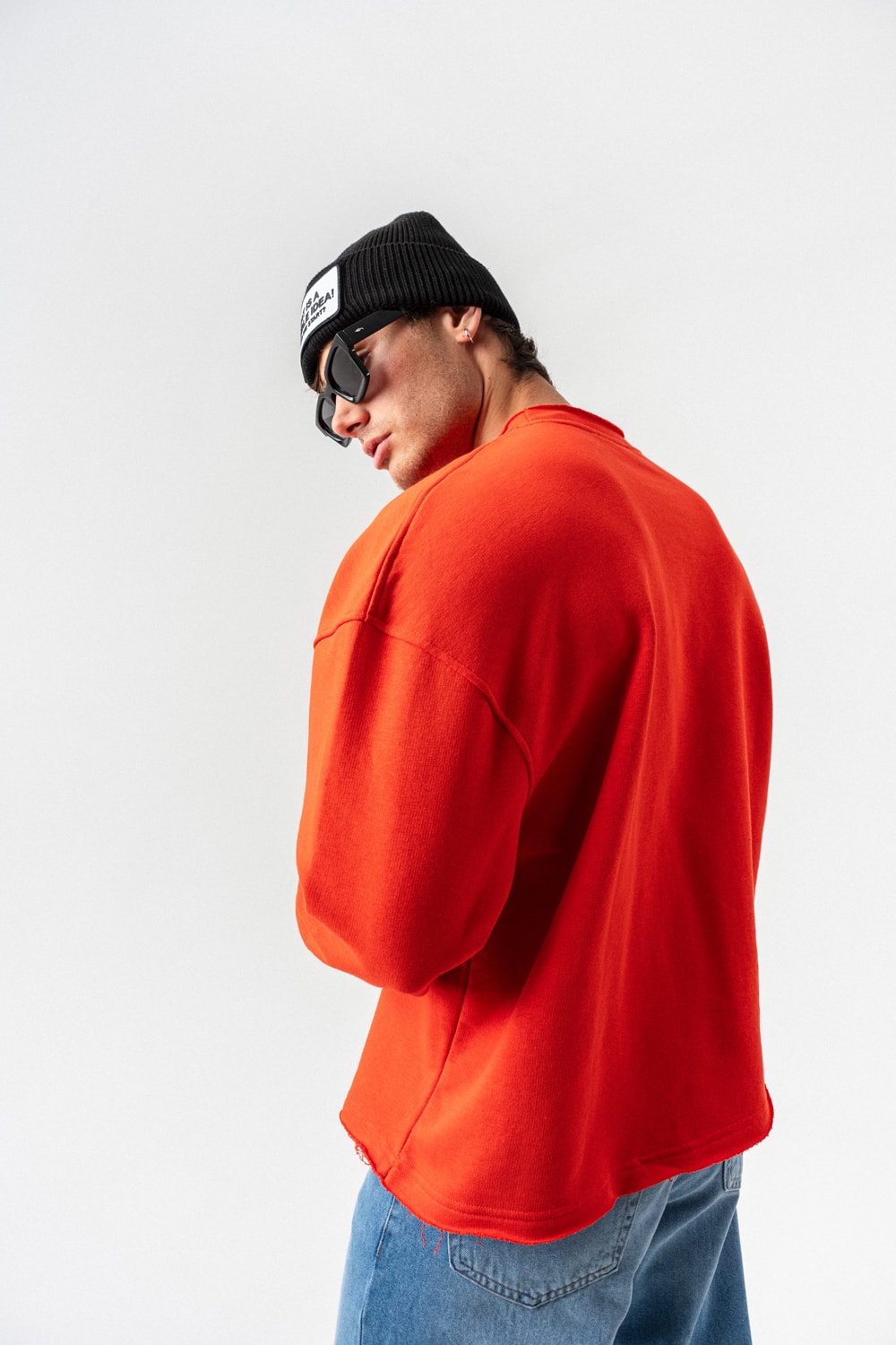 Velor Yaka Detaylı Sweatshirt