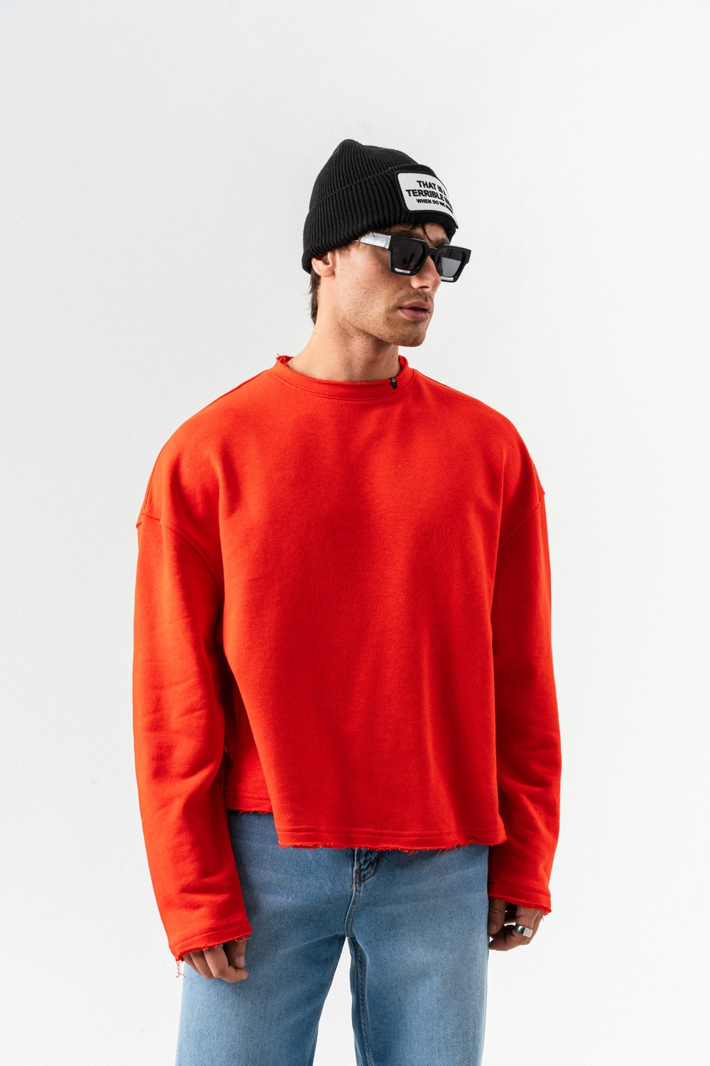 Velor Yaka Detaylı Sweatshirt
