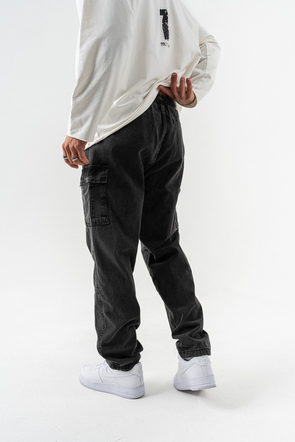 Quatra Cep Detay Baggy Jean Pantolon