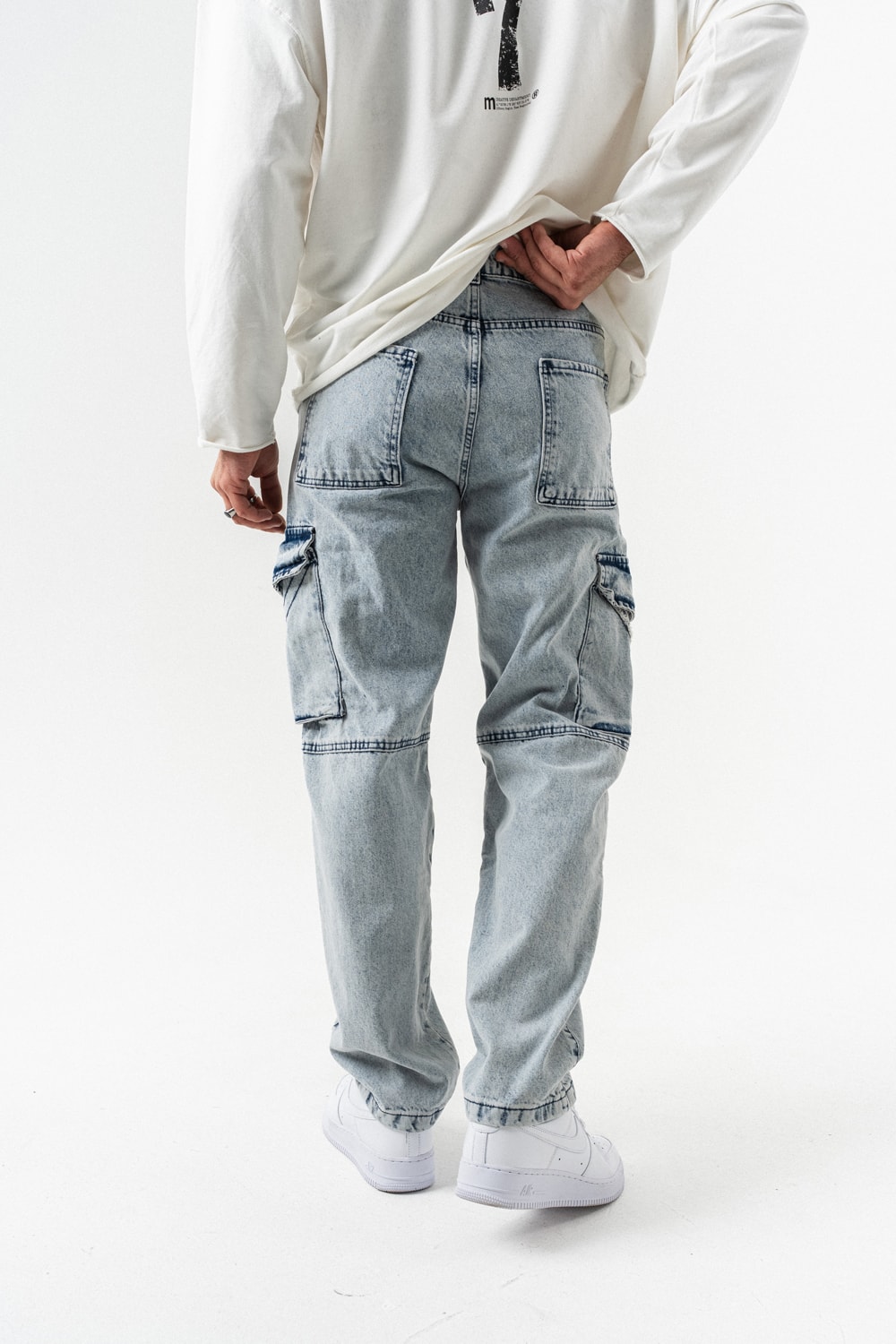 Groovex Cep Detaylı Baggy Jean Pantolon