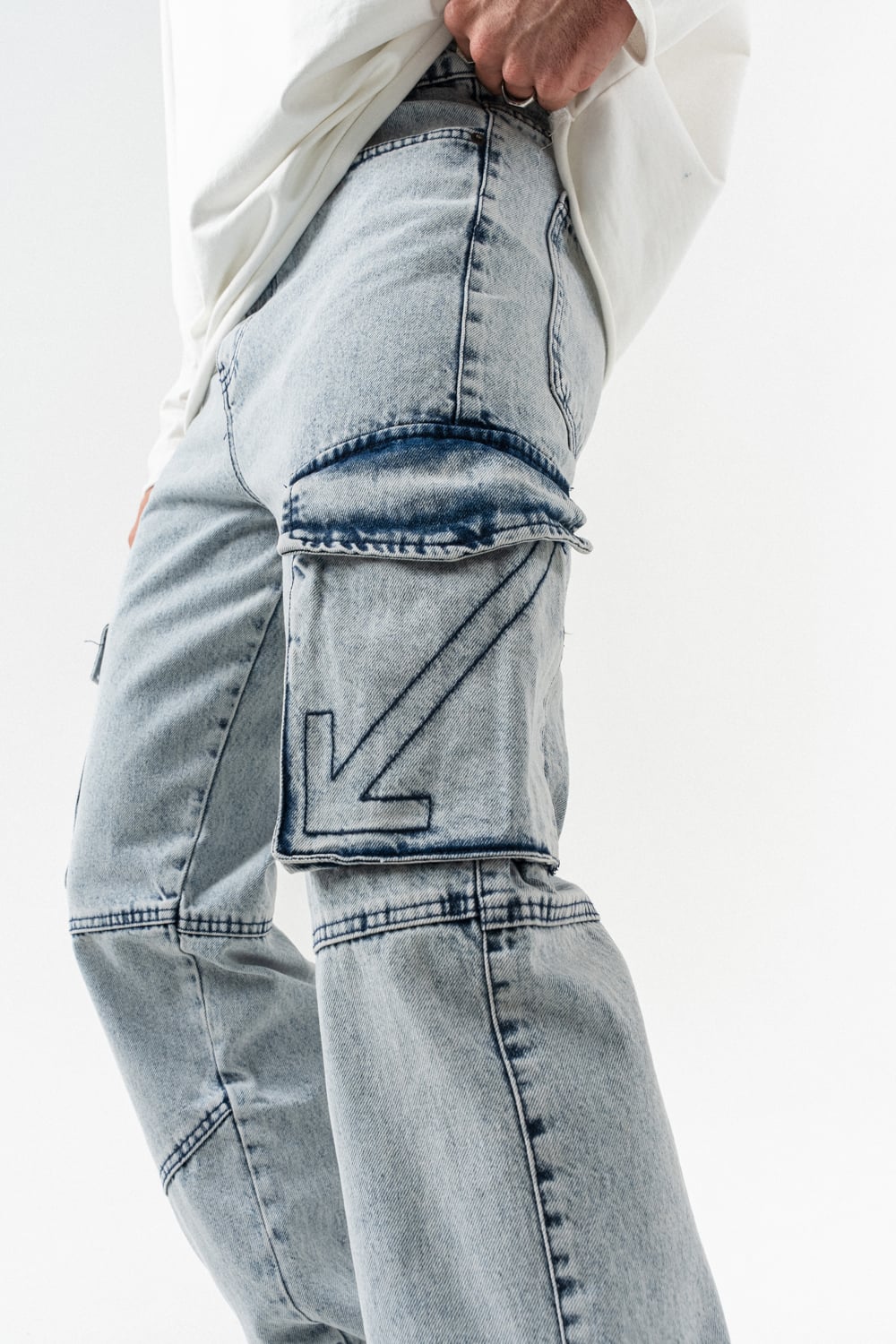 Groovex Cep Detaylı Baggy Jean Pantolon