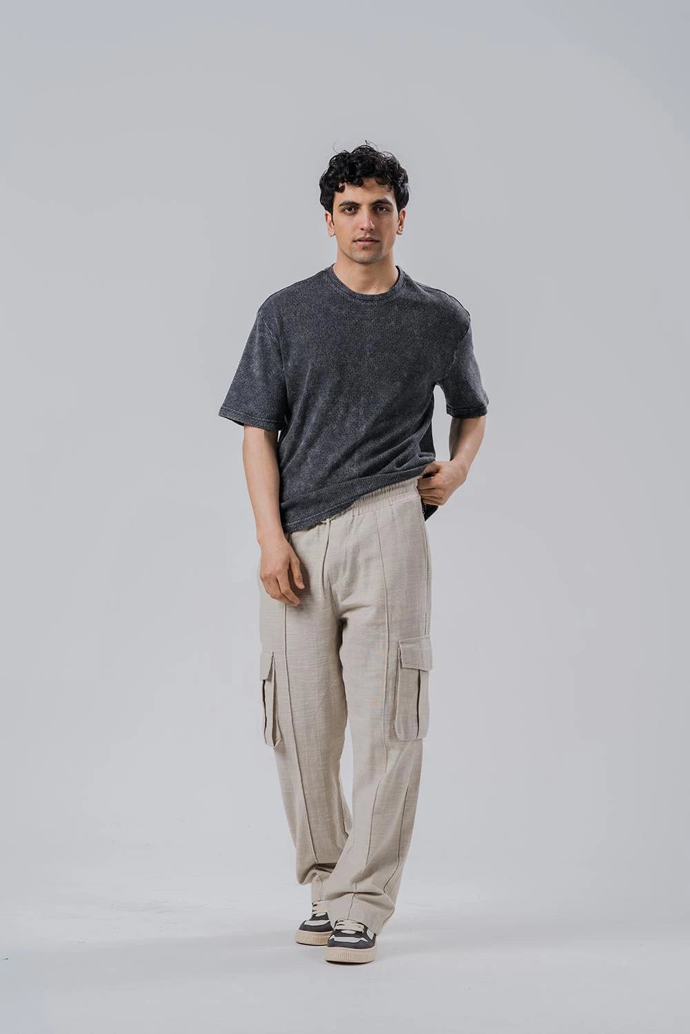 Alphonso  Yıkamalı Triko T-shirt