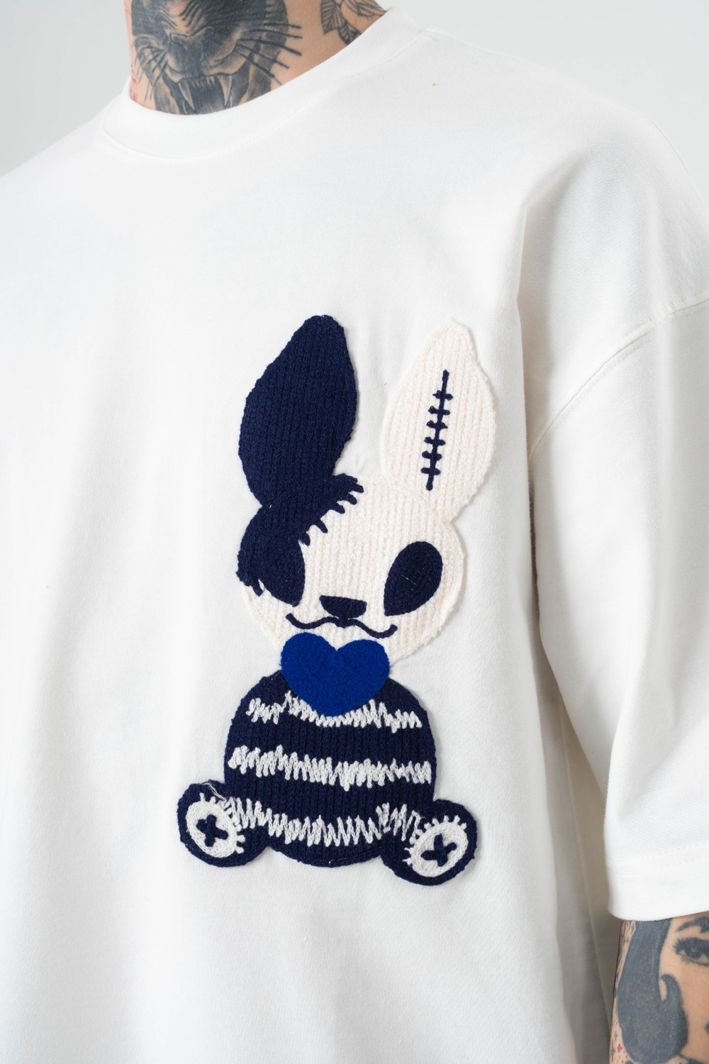 Love Rabbit Nakış Detaylı Oversize T-shirt