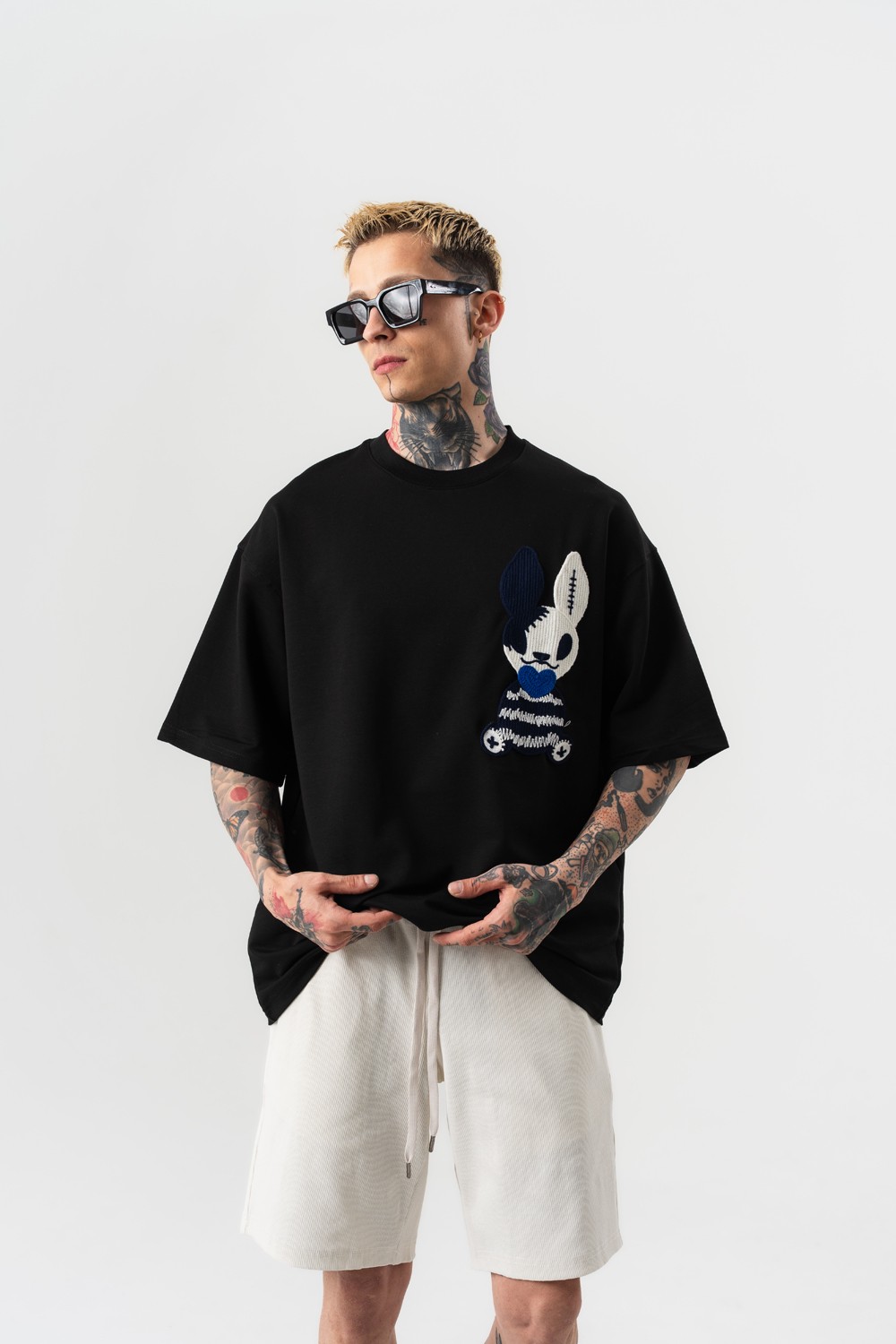 Love Rabbit Nakış Detaylı Oversize T-shirt