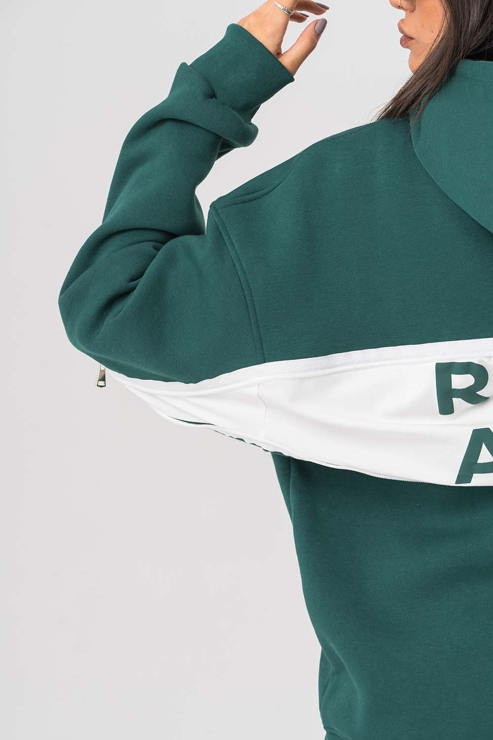Rise Again Sırt Gizli Fermuar Detay Kapüşonlu Sweatshirt