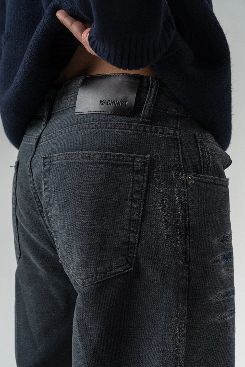 Blackwash Eskitme Detaylı Baggy Jean Pantolon