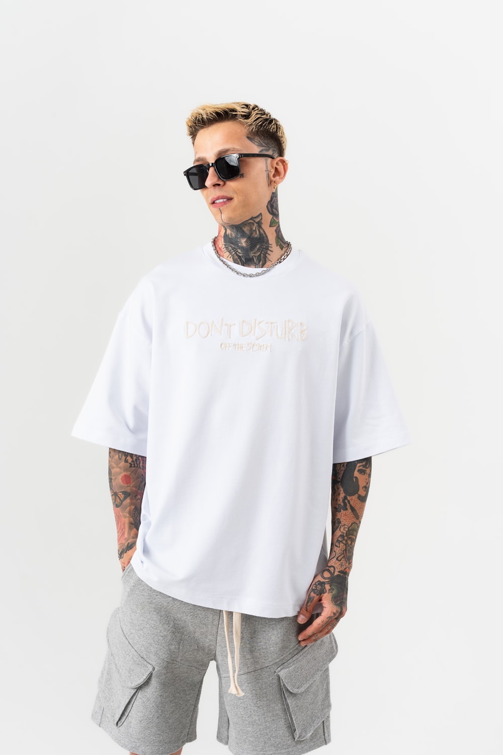 Disturb Nakış Detaylı Oversize T-shirt