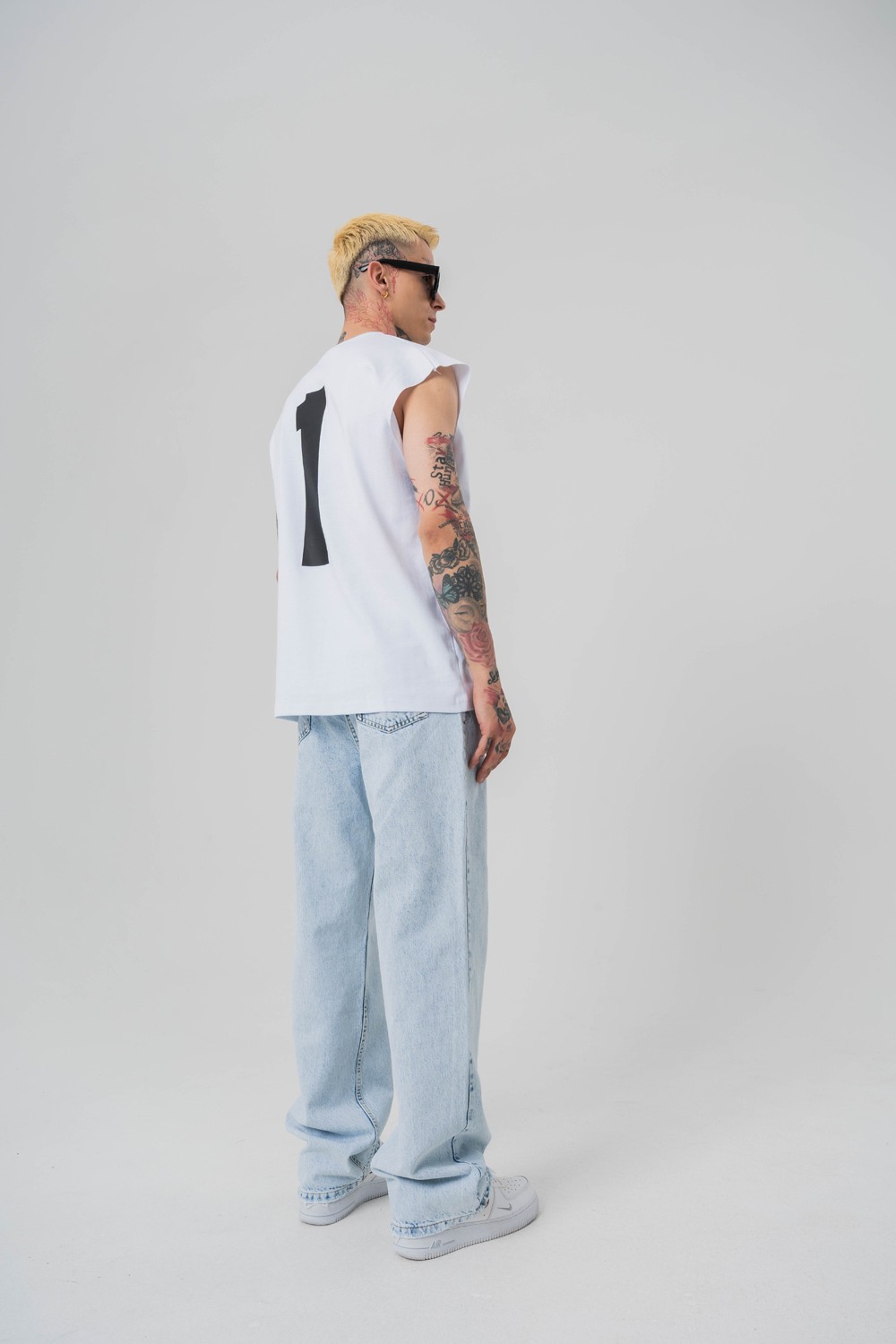 Number 1 Kolsuz Oversize T-shirt