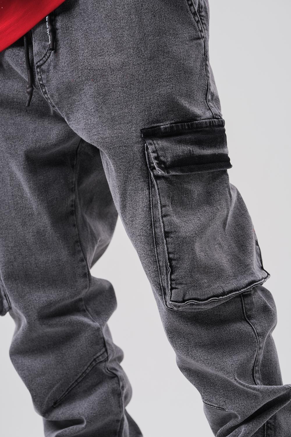 Urban  Paça ve Bel Lastikli Kargo Jean Jogger Pantolon