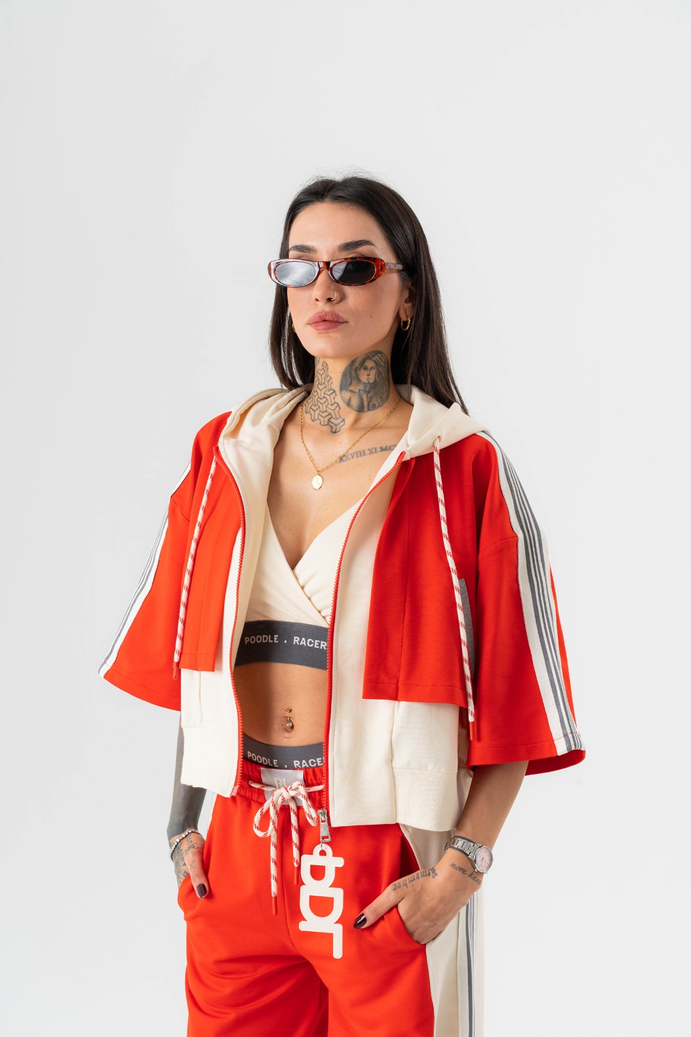 Wild Ease Crop ve Kapüşonlu T-shirt Bir Arada İkili Set