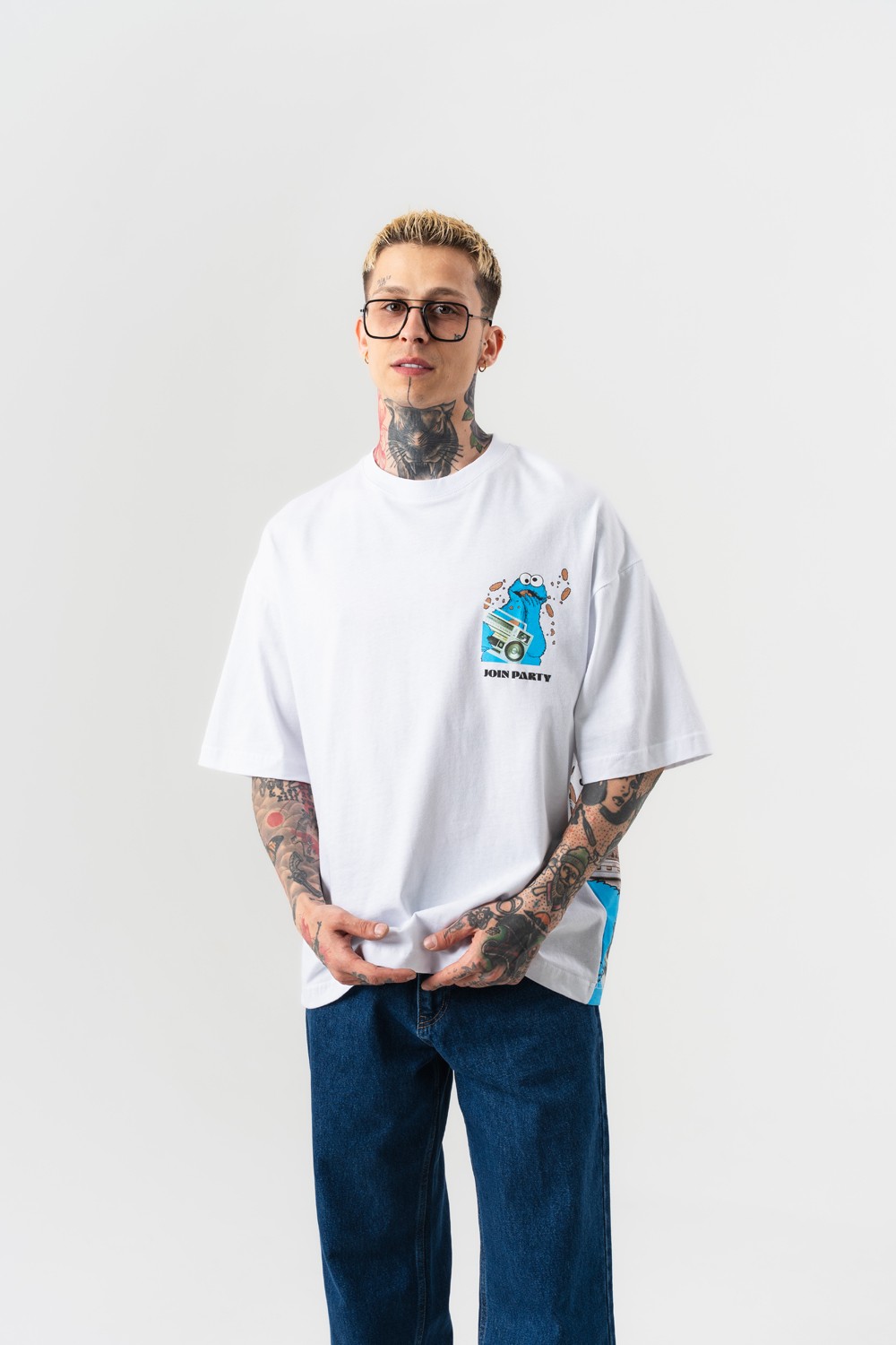 Join Party Sırt Baskılı Oversize T-shirt