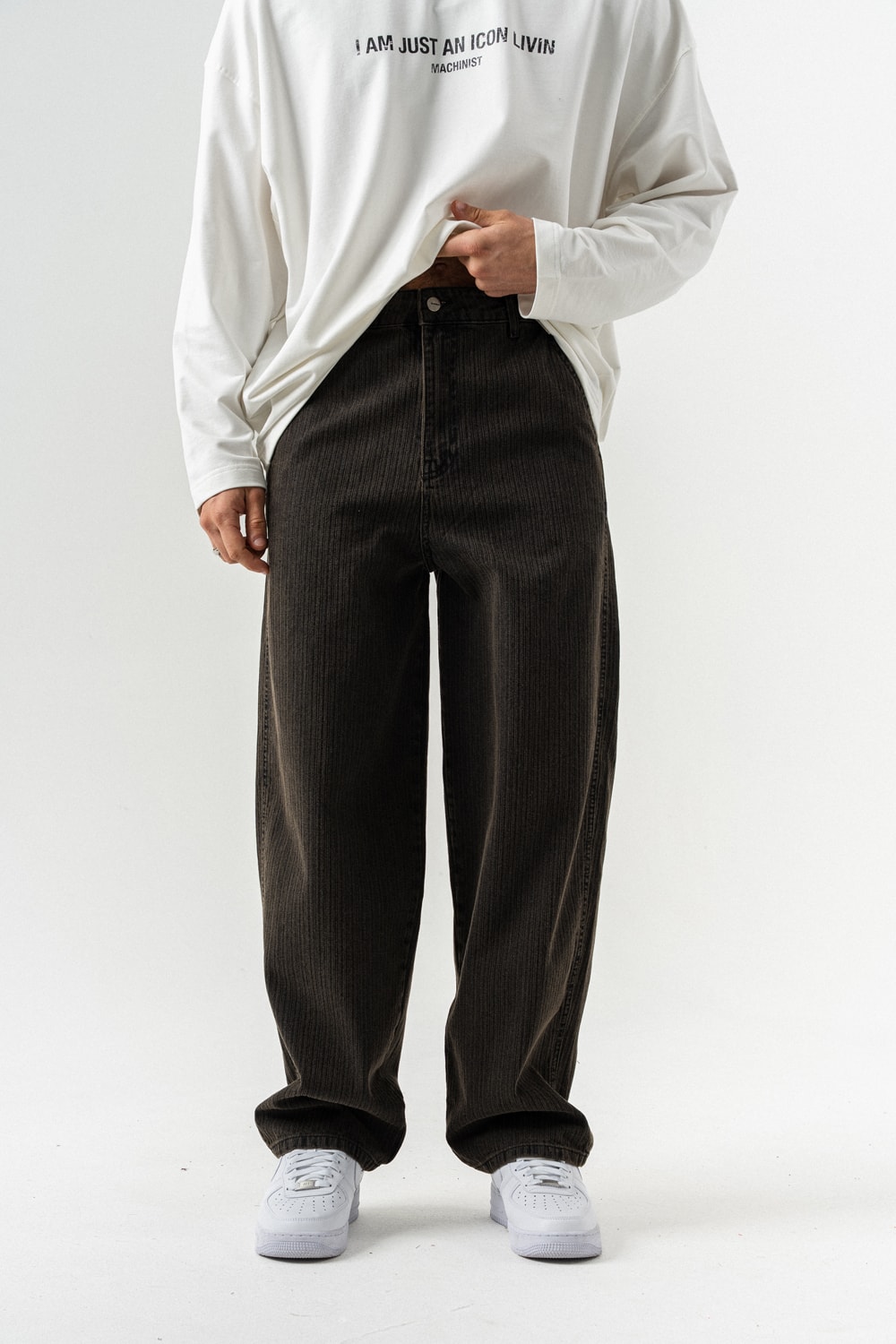 Monoplain Yıkamlı Baggy Jean Pantolon