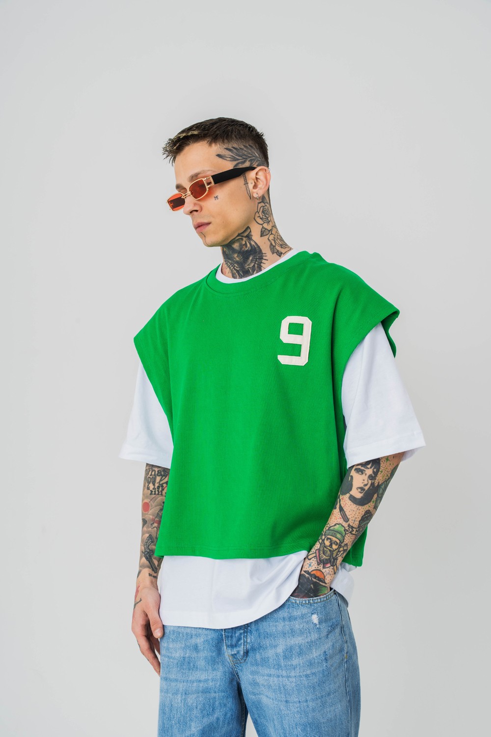 Patriot 9 Premium Oversize Crop ve T-shirt Bir Arada 2'li Set