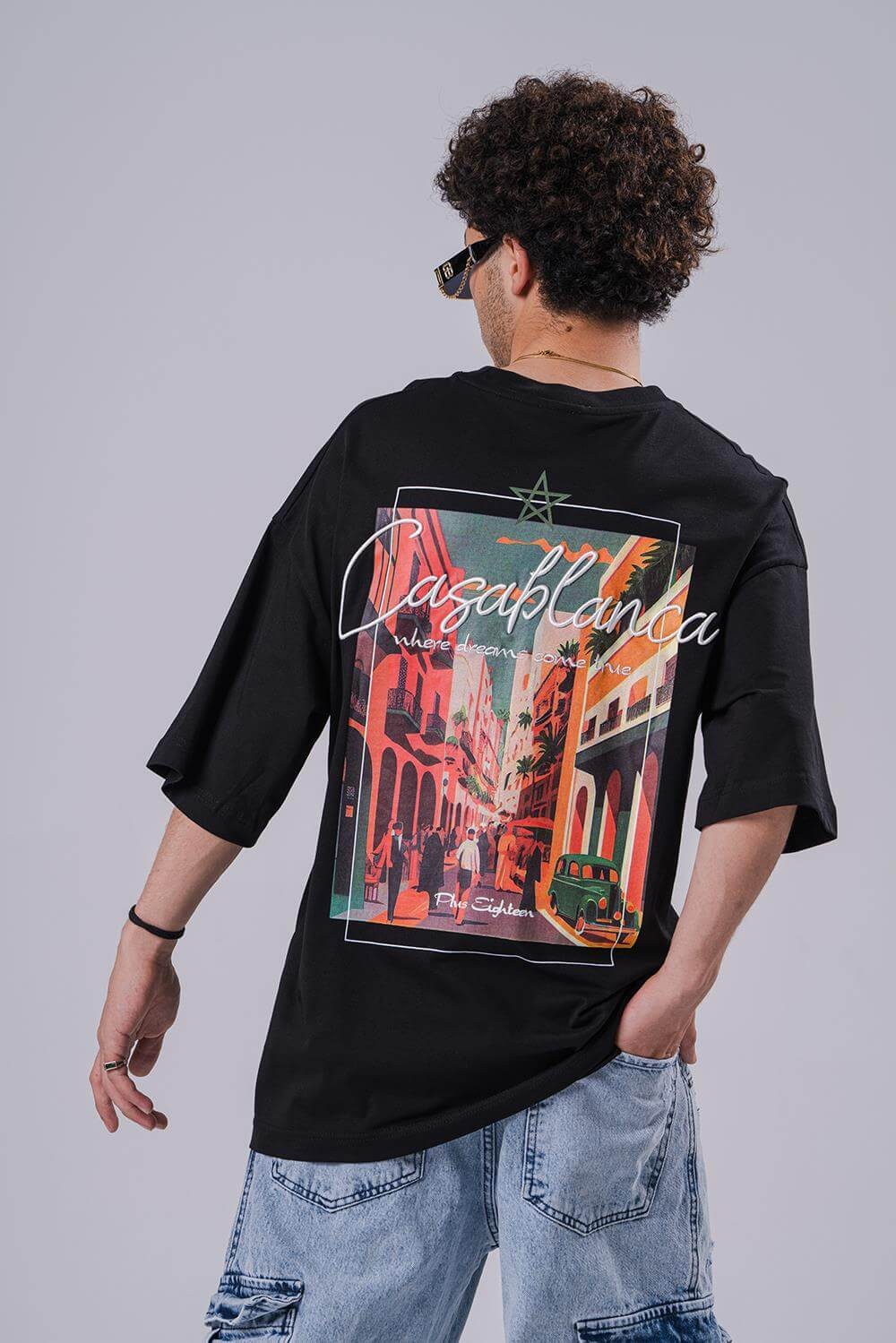 Casablanca  Nakış Detay Bisiklet Yaka Oversize T-shirt