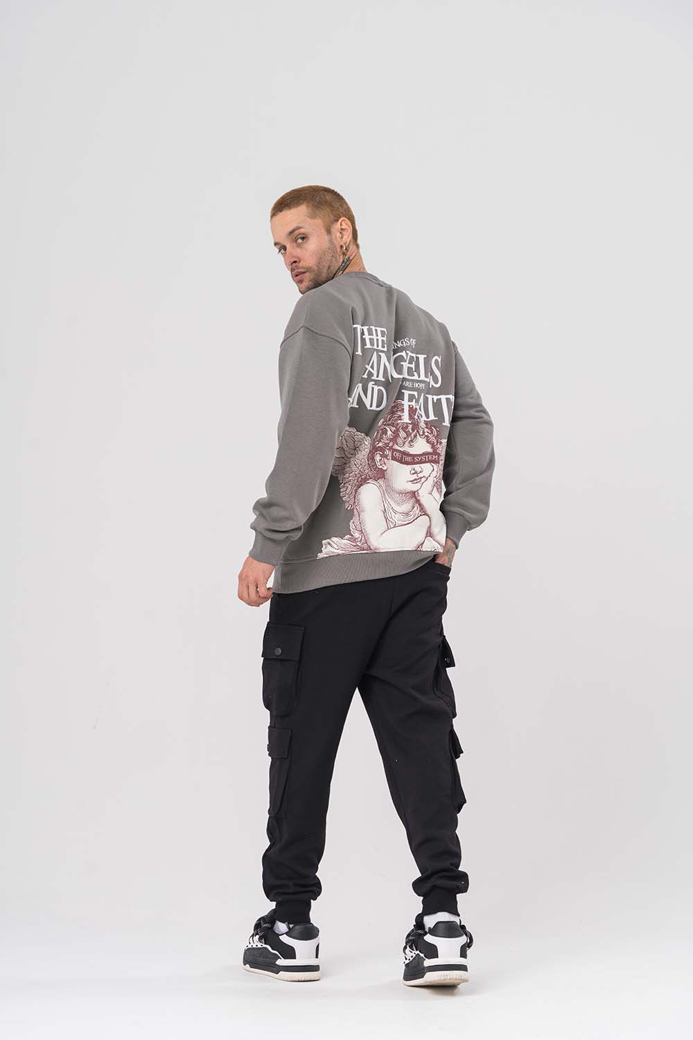 Angels Bisiklet Yaka Sweatshirt