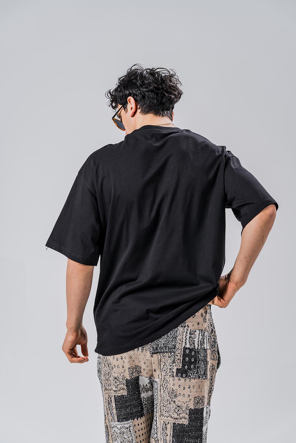 Plus Basic  Bisiklet Yaka Oversize T-shirt