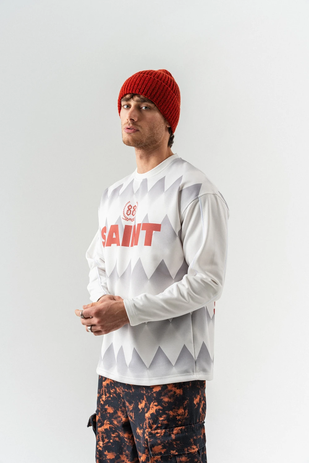 Saint Bisiklet Yaka Uzun Kol Forma Sweatshirt