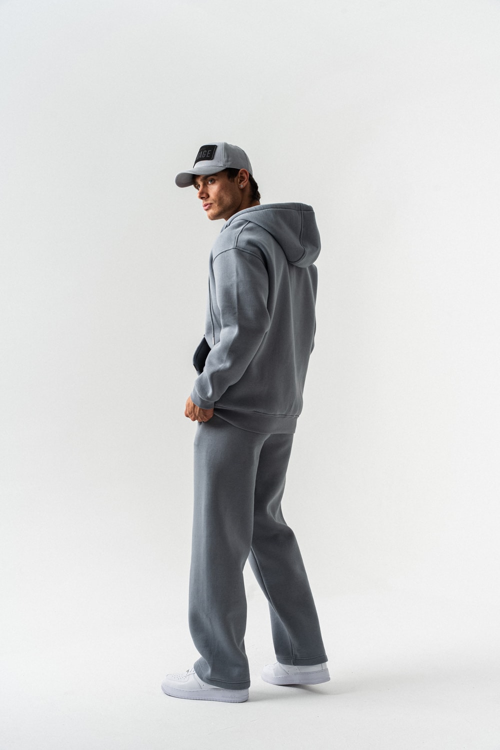 Brickstorm Fermuarlı Hoodie ve Baggy Eşofman Takımı - Antrasit