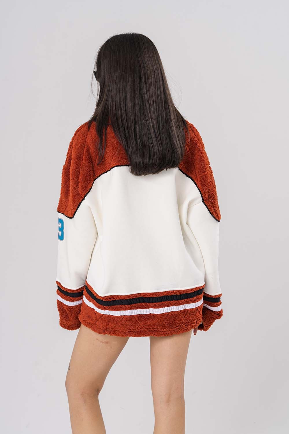 San Diego Balıkçı Yaka Peluş Sweatshirt