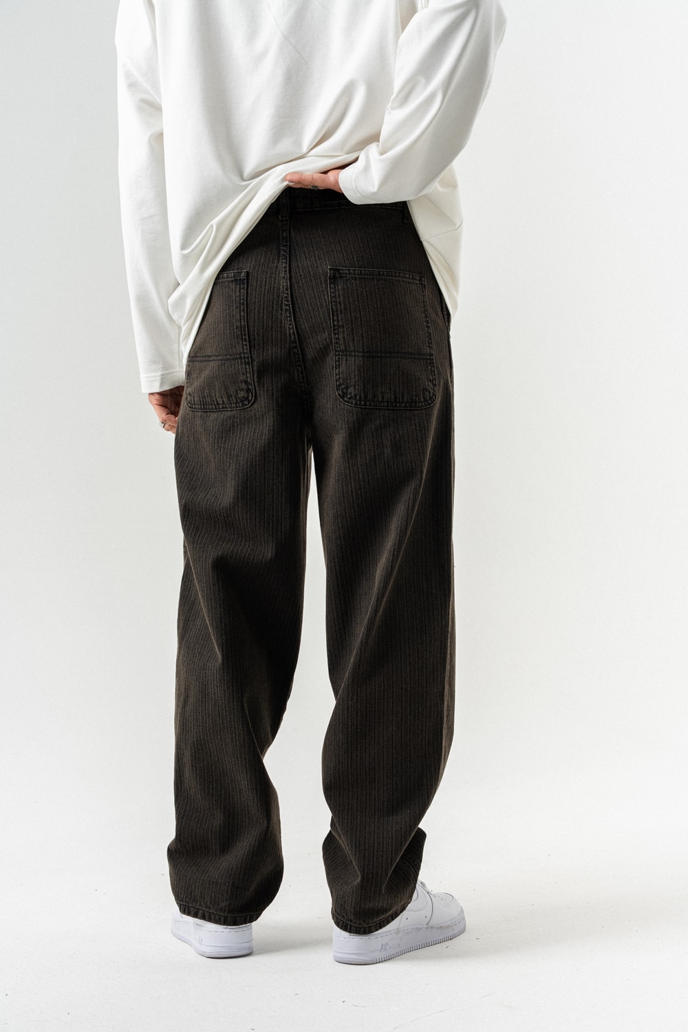 Monoplain Yıkamlı Baggy Jean Pantolon
